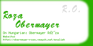 roza obermayer business card